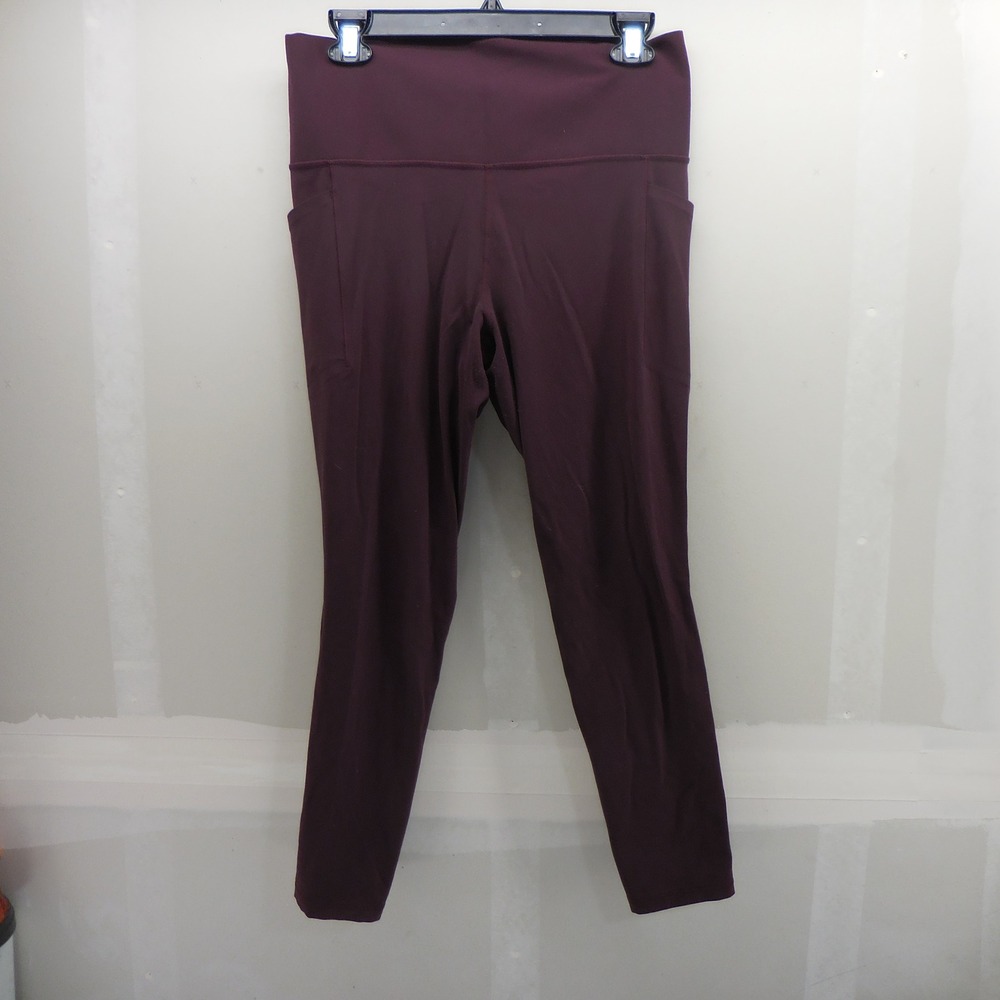 Athleta Salutation Stash Tight 7/8 Leggings Plum Burgundy 599749-06 Womens Large